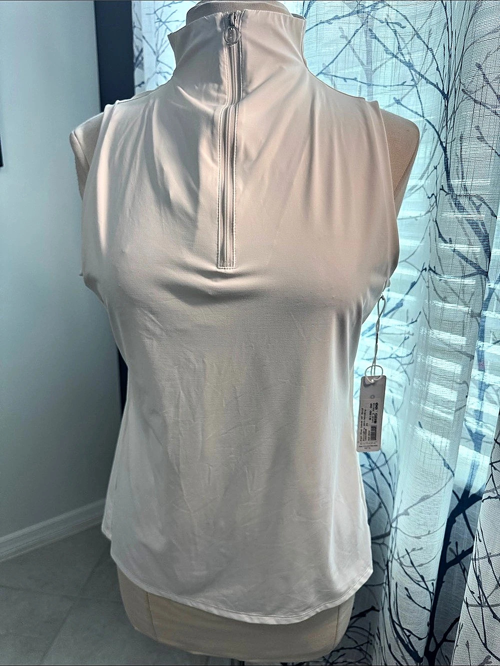 Kinona For The Love of Golf Sleeveless 1/2 Zip with WhtZip Sleeveless Half-Zip